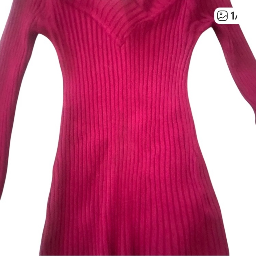 by & by Fuchsia Ribbed Tunic